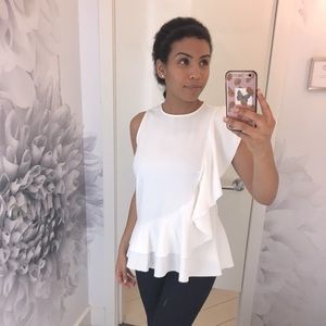 Ann Taylor One Shoulder Asymmetrical Top